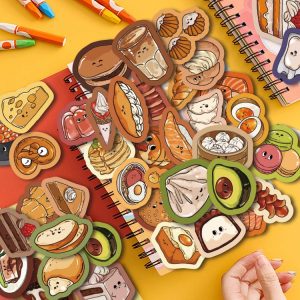 Kawaii Food Cartoon Expression Stickers