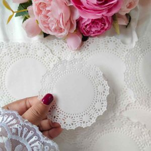 Elegant Lace Style Hollow Doily Paper 8.5 CM