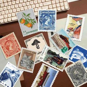 Classic Postcard Stamp Stickers