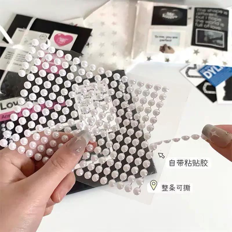 Aesthetic Pearl Chain Decorative Stickers - Image 5